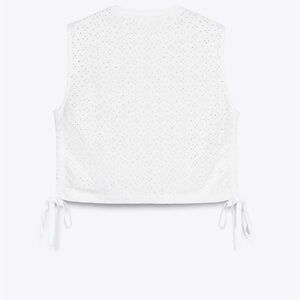 Zara White Eyelet Tank Top